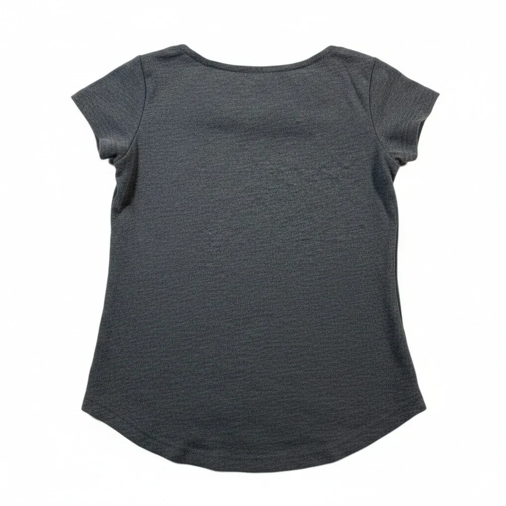Old Navy Shirt Girl's‎ Size XS Short Sleeve Black Graphic T-Shirt Dog Pug Print